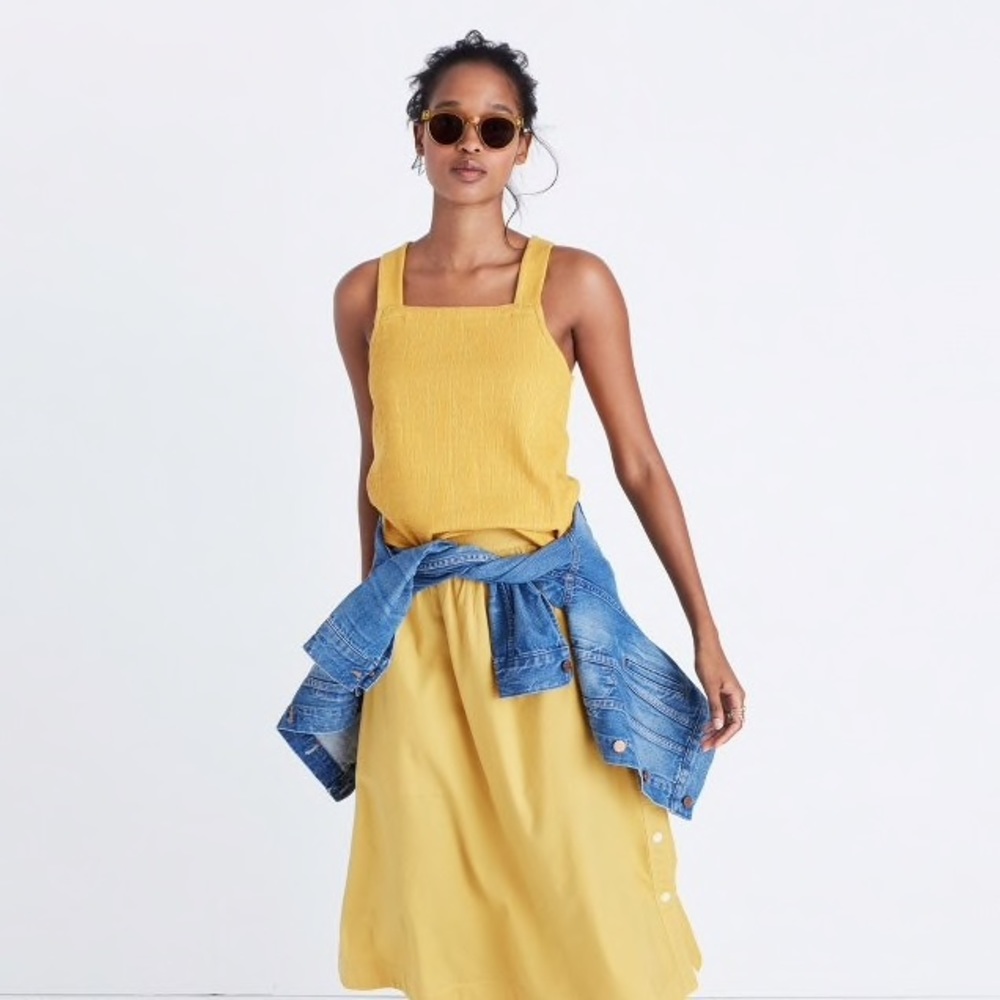Madewell Apron across back tank top XS